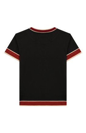 Детская хлопковая футболка DOLCE & GABBANA черного цвета по цене 10450 руб., арт. L4JTBL/G7WG0/2-6 | Фото 2 Детская хлопковая футболка DOLCE & GABBANA черного цвета, арт. L4JTBL/G7WG0/2-6 | Фото 2