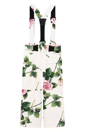 Детского утепленные брюки DOLCE & GABBANA белого цвета по цене 24850 руб., арт. L5JP6I/G7VHI/2-6 | Фото 2 Детского утепленные брюки DOLCE & GABBANA белого цвета, арт. L5JP6I/G7VHI/2-6 | Фото 2