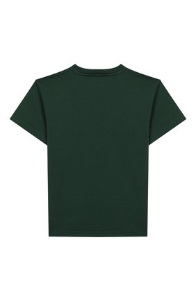Детская хлопковая футболка DOLCE & GABBANA зеленого цвета по цене 8995 руб., арт. L4JTBL/G7W0K/2-6 | Фото 2 Детская хлопковая футболка DOLCE & GABBANA зеленого цвета, арт. L4JTBL/G7W0K/2-6 | Фото 2