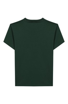 Детская хлопковая футболка DOLCE & GABBANA зеленого цвета по цене 9720 руб., арт. L4JTBL/G7W0K/8-14 | Фото 2 Детская хлопковая футболка DOLCE & GABBANA зеленого цвета, арт. L4JTBL/G7W0K/8-14 | Фото 2