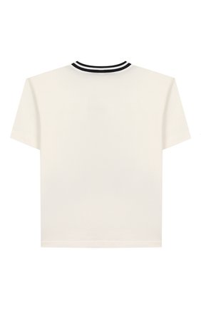 Детская хлопковая футболка DOLCE & GABBANA белого цвета по цене 9720 руб., арт. L4JT9A/G7VTA/2-6 | Фото 2 Детская хлопковая футболка DOLCE & GABBANA белого цвета, арт. L4JT9A/G7VTA/2-6 | Фото 2