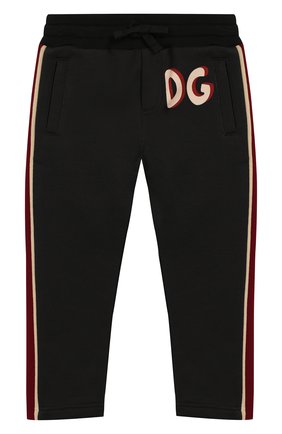 Детские хлопковые брюки DOLCE & GABBANA черного цвета по цене 10450 руб., арт. L4JPBB/G7WGN/2-6 | Фото 1 Детские хлопковые брюки DOLCE & GABBANA черного цвета, арт. L4JPBB/G7WGN/2-6 | Фото 1