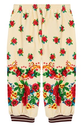 Детские хлопковые джоггеры GUCCI разноцветного цвета по цене 16200 руб., арт. 604377/XJCBH | Фото 1 Детские хлопковые джоггеры GUCCI разноцветного цвета, арт. 604377/XJCBH | Фото 1