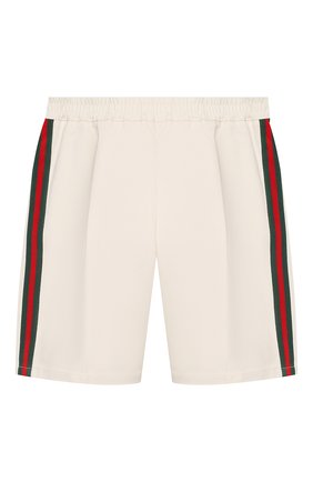 Детские хлопковые шорты GUCCI белого цвета по цене 28300 руб., арт. 600271/XWAIW | Фото 1 Детские хлопковые шорты GUCCI белого цвета, арт. 600271/XWAIW | Фото 1 (Случай: Повседневный)