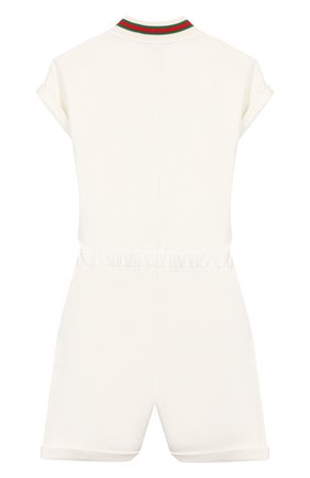 Детский комбинезон GUCCI белого цвета по цене 32850 руб., арт. 596285/XJB84 | Фото 2 Детский комбинезон GUCCI белого цвета, арт. 596285/XJB84 | Фото 2