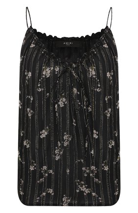 Женская шелковый топ AMIRI черного цвета по цене 68700 руб., арт. Y0W10296CH | Фото 1 Женская шелковый топ AMIRI черного цвета, арт. Y0W10296CH | Фото 1