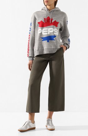 Женская хлопковое худи DSQUARED2 серого цвета по цене 46000 руб., арт. S73GU0065/S25148 | Фото 2 Женская хлопковое худи DSQUARED2 серого цвета, арт. S73GU0065/S25148 | Фото 2