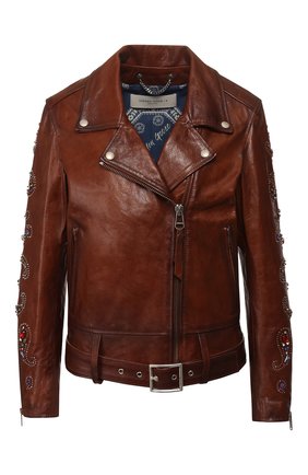Женская кожаная куртка GOLDEN GOOSE DELUXE BRAND коричневого цвета по цене 165000 руб., арт. G36WP036.A3 | Фото 1 Женская кожаная куртка GOLDEN GOOSE DELUXE BRAND коричневого цвета, арт. G36WP036.A3 | Фото 1