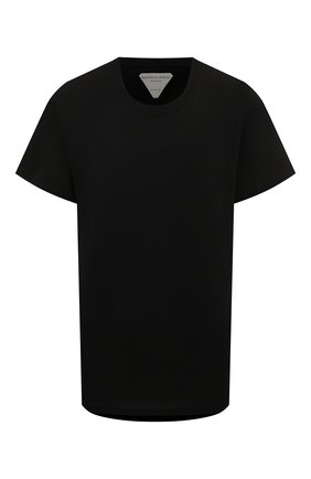 Женская хлопковая футболка BOTTEGA VENETA черного цвета по цене 42600 руб., арт. 613935/VF2A0 | Фото 1