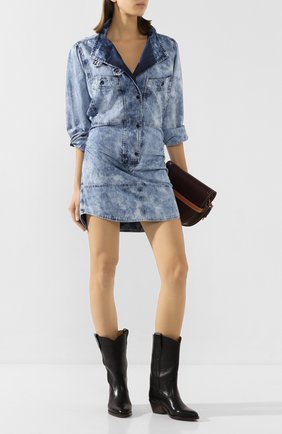 Женское джинсовое платье ISABEL MARANT ETOILE голубого цвета по цене 33950 руб., арт. R01629-20P022E/INAR0A | Фото 2 Женское джинсовое платье ISABEL MARANT ETOILE голубого цвета, арт. R01629-20P022E/INAR0A | Фото 2