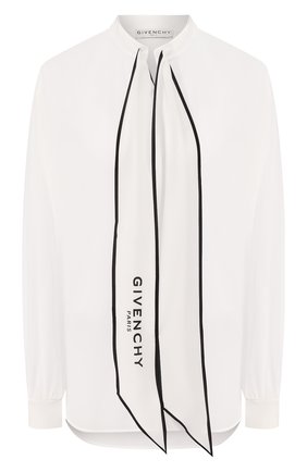 Женская шелковая блузка GIVENCHY белого цвета по цене 99500 руб., арт. BW60FG12EH | Фото 1 Женская шелковая блузка GIVENCHY белого цвета, арт. BW60FG12EH | Фото 1