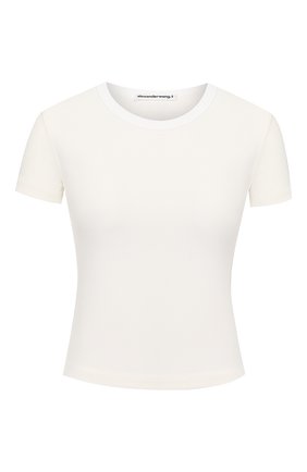 Женская футболка из вискозы ALEXANDERWANG.T кремвого цвета по цене 18350 руб., арт. 4CC1201002 | Фото 1 Женская футболка из вискозы ALEXANDERWANG.T кремвого цвета, арт. 4CC1201002 | Фото 1