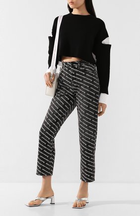 Женская хлопковый свитер ALEXANDERWANG.T черно-белого цвета по цене 40900 руб., арт. 4KC1201035 | Фото 2 Женская хлопковый свитер ALEXANDERWANG.T черно-белого цвета, арт. 4KC1201035 | Фото 2