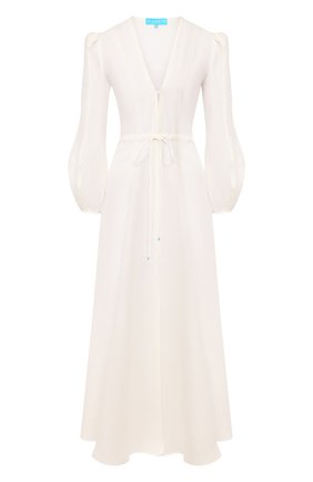 Женское льняное платье A MERE CO белого цвета по цене 58300 руб., арт. AMC/SS2010 | Фото 1 Женское льняное платье A MERE CO белого цвета, арт. AMC/SS2010 | Фото 1