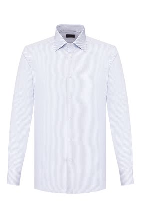 Мужская хлопковая сорочка ERMENEGILDO ZEGNA синего цвета по цене 26100 руб., арт. 701326/9MS0PA | Фото 1 Мужская хлопковая сорочка ERMENEGILDO ZEGNA синего цвета, арт. 701326/9MS0PA | Фото 1