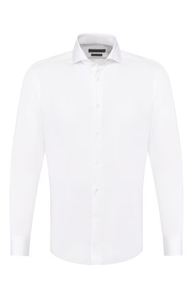 Мужская хлопковая сорочка CORNELIANI белого цвета по цене 23650 руб., арт. 85P002-0111408/00 | Фото 1 Мужская хлопковая сорочка CORNELIANI белого цвета, арт. 85P002-0111408/00 | Фото 1 (Рукава: Длинные; Длина (для топов): Стандартные; Материал внешний: Хлопок; Случай: Формальный; Принт: Однотонные; Манжеты: На пуговицах; Мужское Кросс-КТ: Сорочка-одежда; Воротник: Акула)