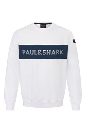 Мужской хлопковый свитшот PAUL&SHARK белого цвета по цене 16600 руб., арт. P20P1904 | Фото 1 Мужской хлопковый свитшот PAUL&SHARK белого цвета, арт. P20P1904 | Фото 1