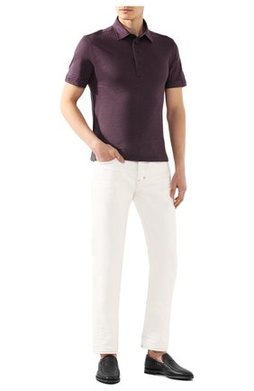 Мужское льняное поло ERMENEGILDO ZEGNA фиолетового цвета по цене 29950 руб., арт. UU564/723 | Фото 2 Мужское льняное поло ERMENEGILDO ZEGNA фиолетового цвета, арт. UU564/723 | Фото 2