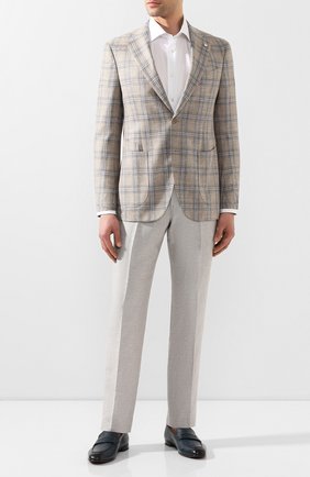 Мужские кожаные пенни-лоферы ERMENEGILDO ZEGNA синего цвета по цене 69950 руб., арт. A3014X-LHAFR | Фото 2 Мужские кожаные пенни-лоферы ERMENEGILDO ZEGNA синего цвета, арт. A3014X-LHAFR | Фото 2