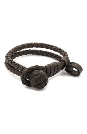 Женский кожаный браслет BOTTEGA VENETA темно-коричневого цвета по цене 22200 руб., арт. 612982/V00BG | Фото 1 Женский кожаный браслет BOTTEGA VENETA темно-коричневого цвета, арт. 612982/V00BG | Фото 1