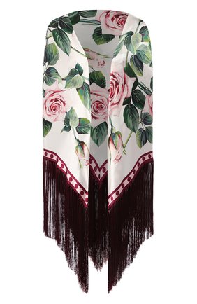Женская шаль из смеси шелка и вискозы DOLCE & GABBANA белого цвета по цене 99500 руб., арт. FS208A/GDS22 | Фото 1 Женская шаль из смеси шелка и вискозы DOLCE & GABBANA белого цвета, арт. FS208A/GDS22 | Фото 1
