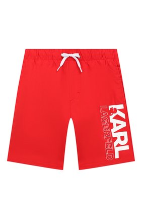 Детские плавки-шорты KARL LAGERFELD KIDS красного цвета по цене 5360 руб., арт. Z20044 | Фото 1 Детские плавки-шорты KARL LAGERFELD KIDS красного цвета, арт. Z20044 | Фото 1