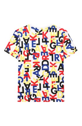 Детская хлопковая футболка KARL LAGERFELD KIDS разноцветного цвета по цене 5670 руб., арт. Z25223 | Фото 2 Детская хлопковая футболка KARL LAGERFELD KIDS разноцветного цвета, арт. Z25223 | Фото 2