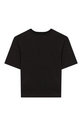 Детская хлопковая футболка DOLCE & GABBANA черного цвета по цене 21250 руб., арт. L5JTAZ/G7WQZ/2-6 | Фото 2 Детская хлопковая футболка DOLCE & GABBANA черного цвета, арт. L5JTAZ/G7WQZ/2-6 | Фото 2