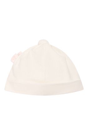 Детского хлопковая шапка ALETTA бежевого цвета, арт. RD00103 | Фото 2 (Материал: Текстиль, Хлопок; Кросс-КТ НВ: Шапочки-аксессуары)