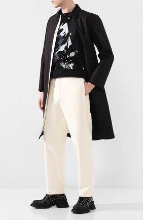 Мужской хлопковые брюки JIL SANDER кремвого цвета по цене 46200 руб., арт. JPUQ311001-MQ250800 | Фото 2 Мужской хлопковые брюки JIL SANDER кремвого цвета, арт. JPUQ311001-MQ250800 | Фото 2