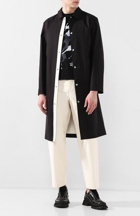 Мужской хлопковый плащ JIL SANDER черного цвета по цене 189000 руб., арт. JPUQ475509-MQ246000 | Фото 2 Мужской хлопковый плащ JIL SANDER черного цвета, арт. JPUQ475509-MQ246000 | Фото 2