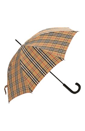 Мужской зонт-трость BURBERRY бежевого цвета, арт. 8025464 | Фото 2 (Материал: Текстиль, Синтетический материал)