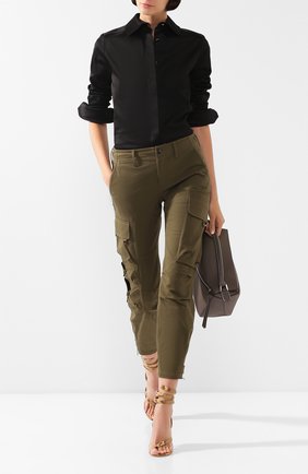 Женские хлопковые брюки RALPH LAUREN хаки цвета по цене 110000 руб., арт. 290790644 | Фото 2 Женские хлопковые брюки RALPH LAUREN хаки цвета, арт. 290790644 | Фото 2
