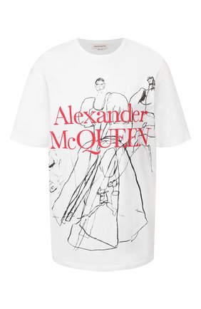 Женская хлопковая футболка ALEXANDER MCQUEEN белого цвета по цене 21200 руб., арт. 620650/QZABD | Фото 1 Женская хлопковая футболка ALEXANDER MCQUEEN белого цвета, арт. 620650/QZABD | Фото 1