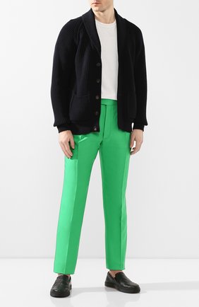 Мужские шелковые брюки RALPH LAUREN зеленого цвета, арт. 798794553 | Фото 2 (Материал внешний: Шелк; Материал подклада: Вискоза; Длина (брюки, джинсы): Стандартные; Стили: Кэжуэл; Случай: Повседневный)