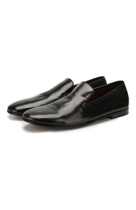 Мужские кожаные лоферы DOLCE & GABBANA черного цвета по цене 51650 руб., арт. A50352/AX199 | Фото 1 Мужские кожаные лоферы DOLCE & GABBANA черного цвета, арт. A50352/AX199 | Фото 1