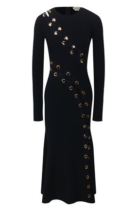 Женское платье ALEXANDER MCQUEEN темно-синего цвета по цене 315000 руб., арт. 623579/Q1A0X | Фото 1 Женское платье ALEXANDER MCQUEEN темно-синего цвета, арт. 623579/Q1A0X | Фото 1