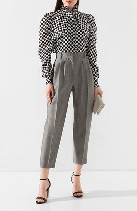 Женские шерстяные брюки ALEXANDER MCQUEEN черно-белого цвета по цене 69300 руб., арт. 621533/QJABD | Фото 2 Женские шерстяные брюки ALEXANDER MCQUEEN черно-белого цвета, арт. 621533/QJABD | Фото 2