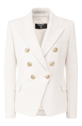 Женский жакет BALMAIN белого цвета по цене 165500 руб., арт. TF17110/V090 | Фото 1 Женский жакет BALMAIN белого цвета, арт. TF17110/V090 | Фото 1