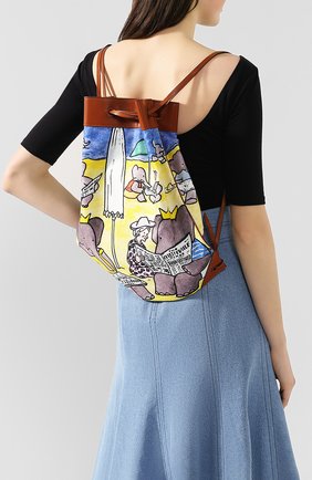 Женский рюкзак LANVIN разноцветного цвета по цене 89950 руб., арт. LW-BGFA01-PLNA-P20 | Фото 2 Женский рюкзак LANVIN разноцветного цвета, арт. LW-BGFA01-PLNA-P20 | Фото 2
