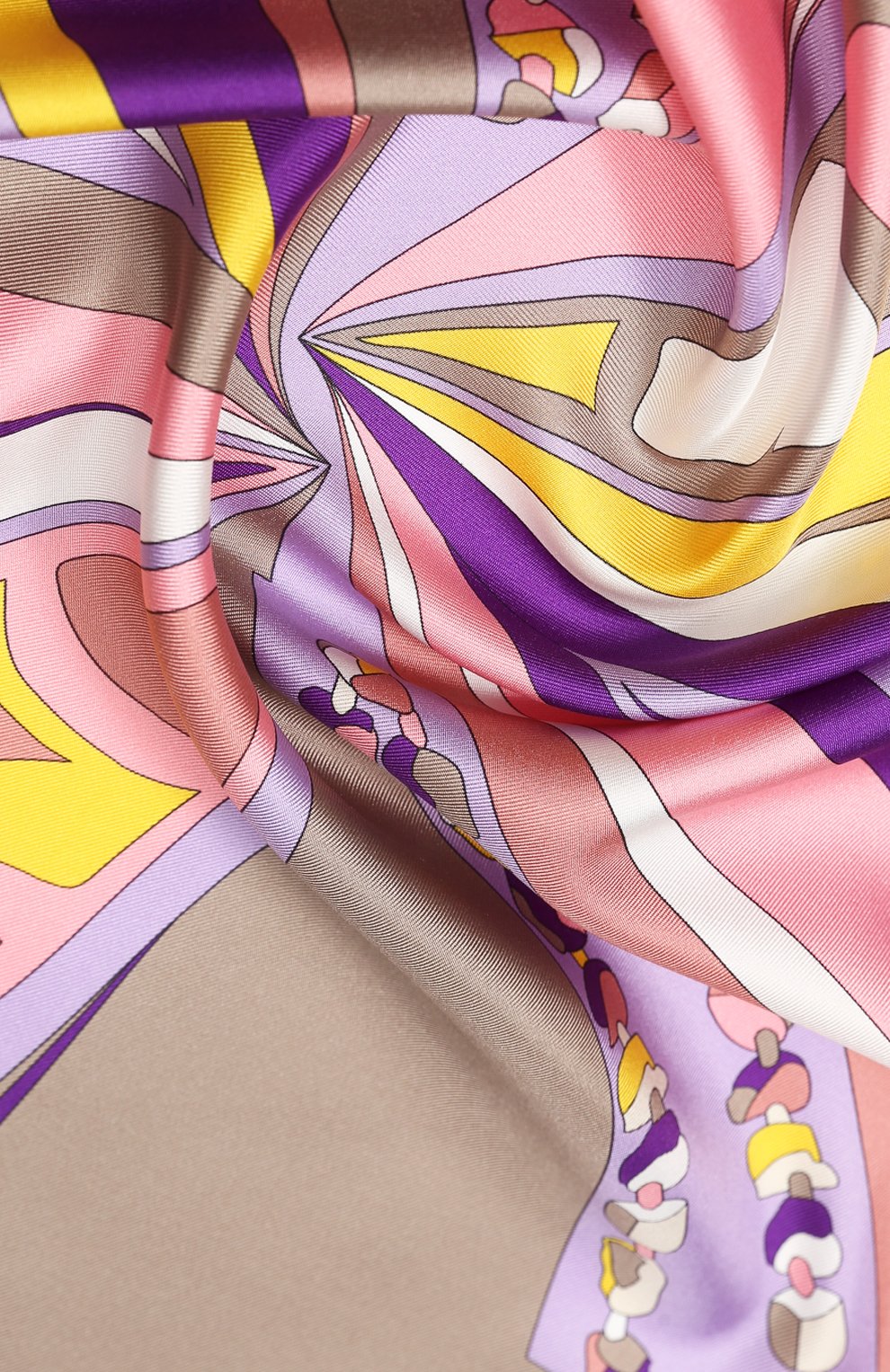 Женский шелковый платок EMILIO PUCCI фиолетового цвета, арт. 0HGB52/0HC52 | Фото 2 (Материал: Текстиль, Шелк)