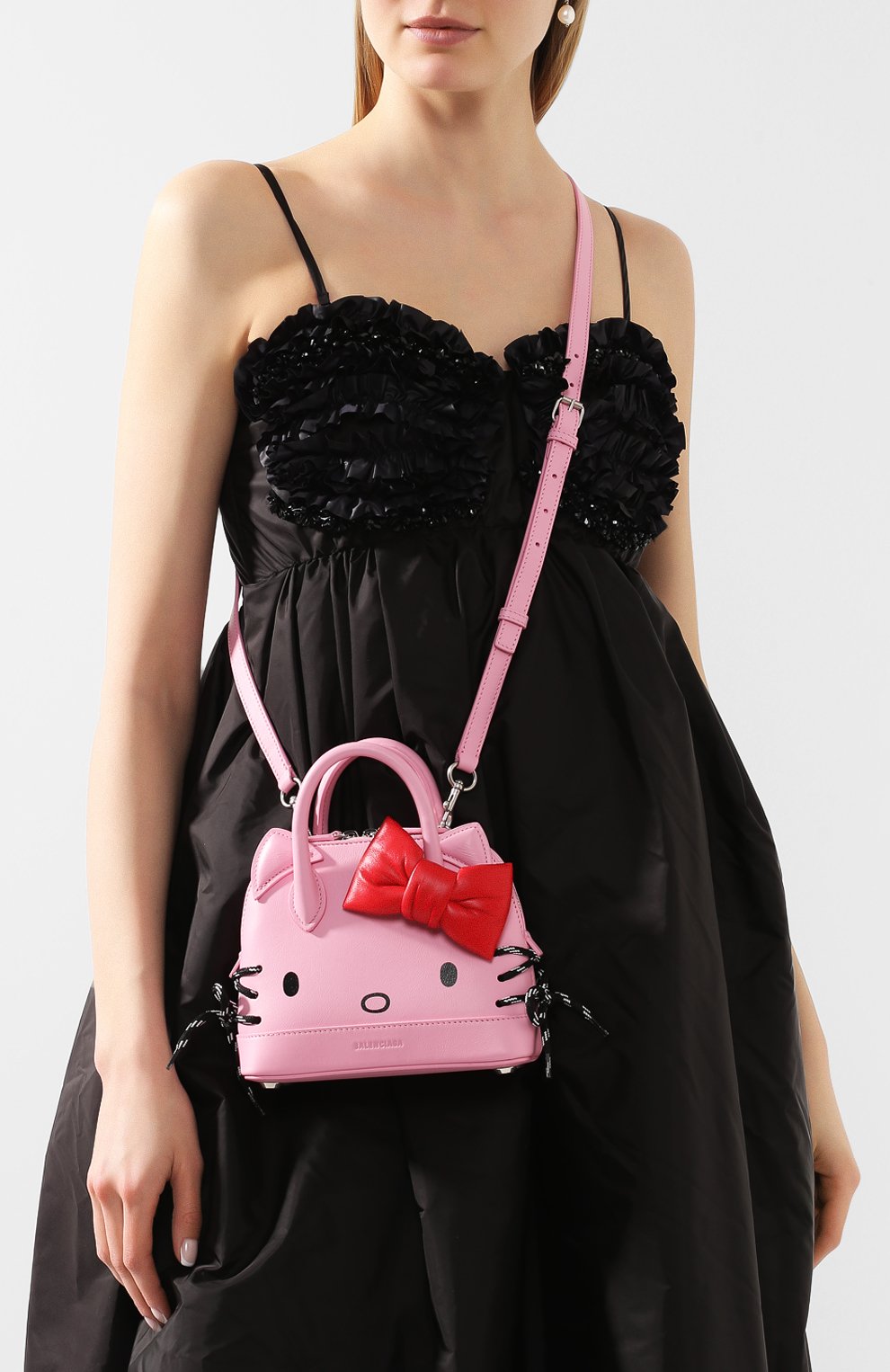 Женская сумка hello kitty xxs BALENCIAGA розового цвета по цене 99250 руб., арт. 619015/1CB03 | Фото 5 Женская сумка hello kitty xxs BALENCIAGA розового цвета, арт. 619015/1CB03 | Фото 5