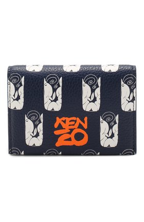 Женский кожаный футляр для кредитных карт KENZO темно-синего цвета по цене 11150 руб., арт. FA55PM901L41 | Фото 1 Женский кожаный футляр для кредитных карт KENZO темно-синего цвета, арт. FA55PM901L41 | Фото 1