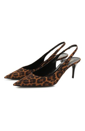 Женская замшевые туфли lexi SAINT LAURENT леопардового цвета по цене 39000 руб., арт. 620235/1FL00 | Фото 1 Женская замшевые туфли lexi SAINT LAURENT леопардового цвета, арт. 620235/1FL00 | Фото 1