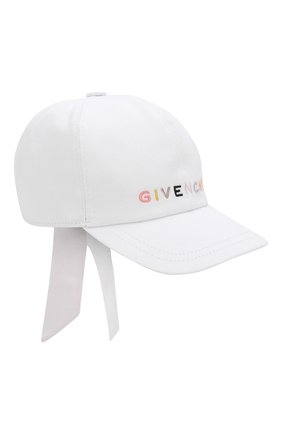 Детская бейсболка GIVENCHY белого цвета по цене 12800 руб., арт. H01026 | Фото 1 Детская бейсболка GIVENCHY белого цвета, арт. H01026 | Фото 1
