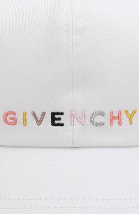 Детская бейсболка GIVENCHY белого цвета по цене 12800 руб., арт. H01026 | Фото 3 Детская бейсболка GIVENCHY белого цвета, арт. H01026 | Фото 3