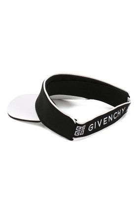 Детская козырек GIVENCHY черно-белого цвета по цене 14350 руб., арт. H11005 | Фото 2 Детская козырек GIVENCHY черно-белого цвета, арт. H11005 | Фото 2
