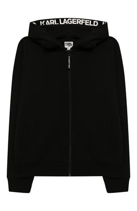 Детский хлопковая толстовка KARL LAGERFELD KIDS черного цвета по цене 10860 руб., арт. Z25235 | Фото 1 Детский хлопковая толстовка KARL LAGERFELD KIDS черного цвета, арт. Z25235 | Фото 1