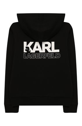 Детский хлопковая толстовка KARL LAGERFELD KIDS черного цвета по цене 10860 руб., арт. Z25235 | Фото 2 Детский хлопковая толстовка KARL LAGERFELD KIDS черного цвета, арт. Z25235 | Фото 2