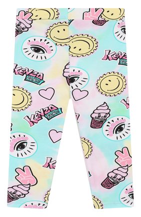 Детские леггинсы KENZO разноцветного цвета по цене 6000 руб., арт. KQ24007 | Фото 2 Детские леггинсы KENZO разноцветного цвета, арт. KQ24007 | Фото 2
